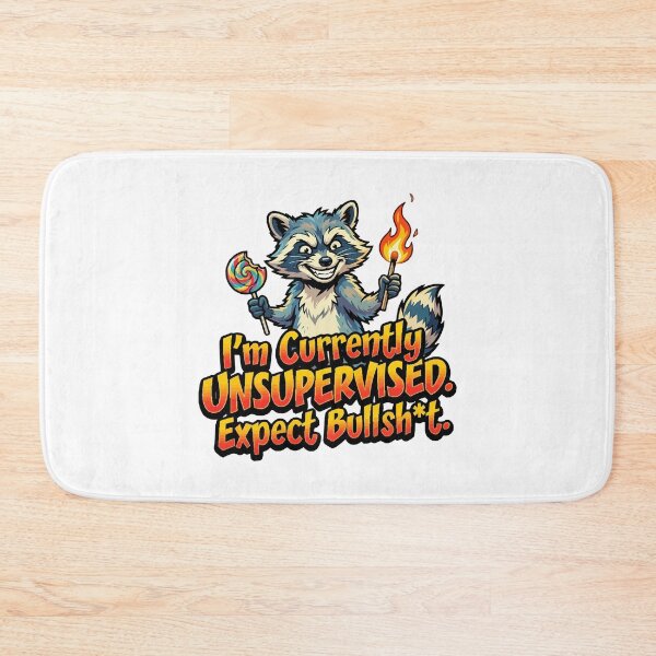 Item preview, funny inappropriate Unsupervised Raccoon Funny Adult Humor Cartoon designed and sold by Uglyandcute.