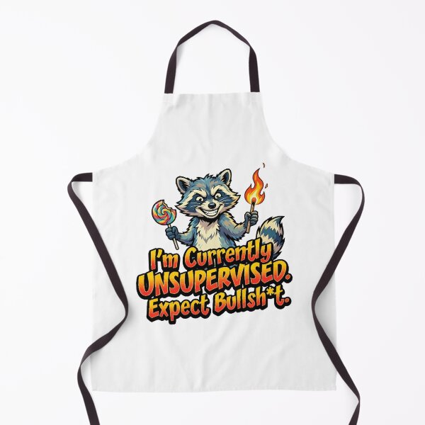 Item preview, funny inappropriate Unsupervised Raccoon Funny Adult Humor Cartoon designed and sold by Uglyandcute.