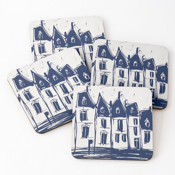 Item preview, Copenhagen, Denmark - Blue Abstract Art designed and sold by shadow-bloom.