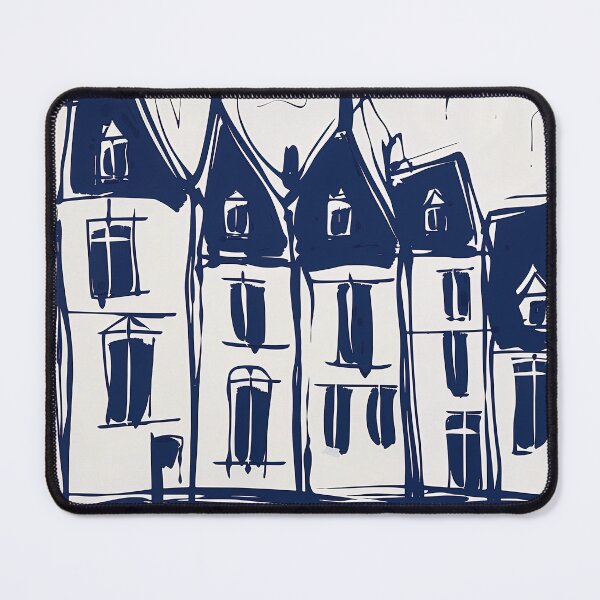 Item preview, Copenhagen, Denmark - Blue Abstract Art designed and sold by shadow-bloom.