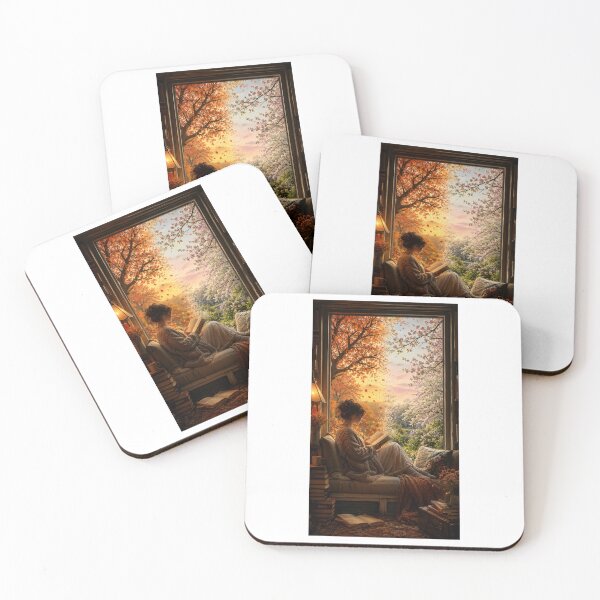 Item preview, The Window Seat Between Seasons Literary Fantasy Art designed and sold by TaiwoDesigns.