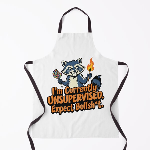Item preview, funny inappropriate Unsupervised Raccoon Funny Adult Humor Cartoon designed and sold by Uglyandcute.