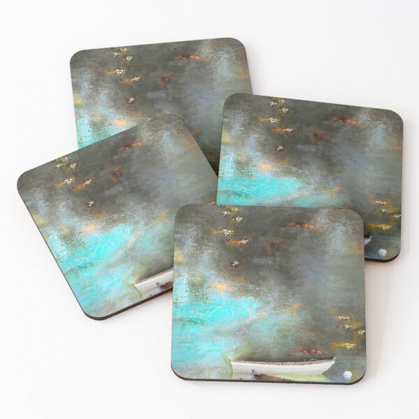 Item preview, Boats in a Pastel Stream designed and sold by Wayne King.