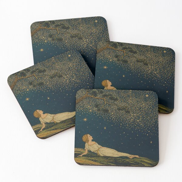 Item preview, Stars by Dorothy Pulis Lathrop - Vintage Illustration Starry Night Dream Girl Wall Art for Celestial Decor Lovers designed and sold by RickE.