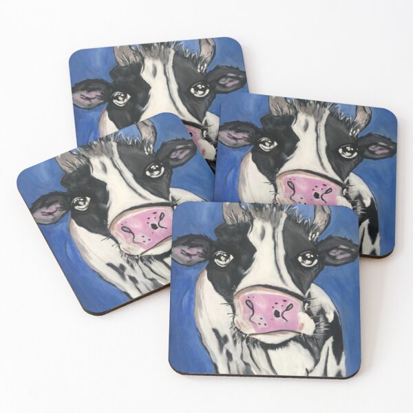 Item preview, Expressive Blue Dairy Cow designed and sold by ChromeStreet.