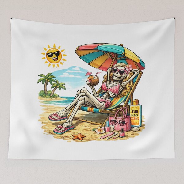 Item preview, Beach Queen Forever , Funny Skeleton Summer Vacation designed and sold by missprint57.