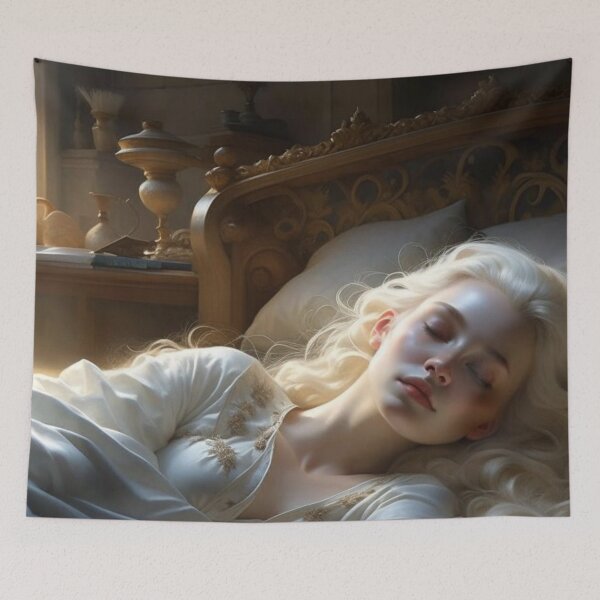Item preview, Sleeping Beauty Renaissance Portrait Baroque Gold Bedroom Art designed and sold by UmSkelig834.