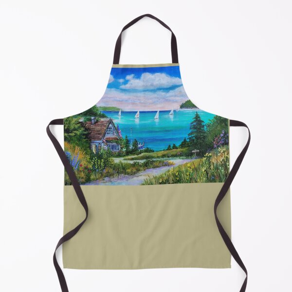 Item preview, Summer Breeze ~ Sailboats Sailing on turquoise lake waters small boat rental gift shop ship store marina designed and sold by Lori Richardson.
