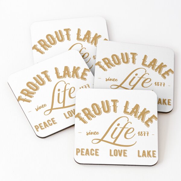 Item preview, Trout Lake LIFE PEACE LOVE LAKE since 1877 13652 Adirondack foothills nature lake lover designed and sold by CreativeCurious.