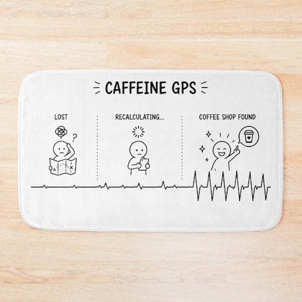 Item preview, ❤️ HEARTBEAT COLLECITON ❤️ - COFFEE ☕ - Caffeine GPS designed and sold by WheelieGdArt.