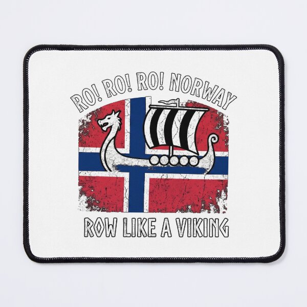 Item preview, Row Row Row Norway - Norwegian Flag Longship designed and sold by Jaroslaw-S.
