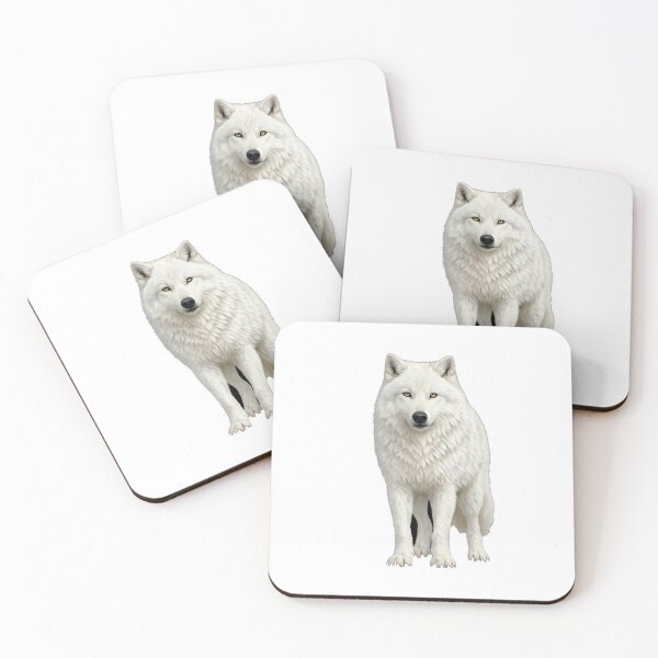 Item preview, Realistic White Wolf Standing – Detailed Wildlife Art designed and sold by SmikiM.