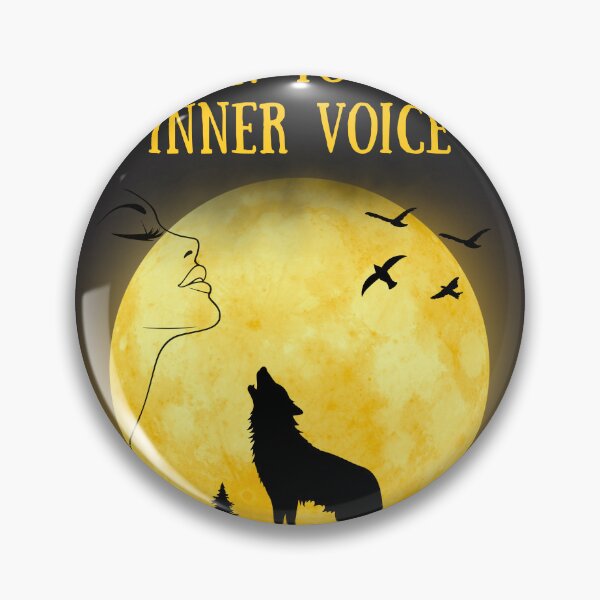 Item preview, Listen To Your Inner Voice Wolf Moon Aesthetic designed and sold by AhmadAnnaPrints.