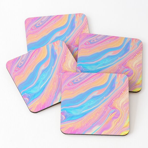 Item preview, Holographic Circuit Marble — Vibrant Rainbow Iridescent Swirl Pattern designed and sold by Lily-and-Lyle.