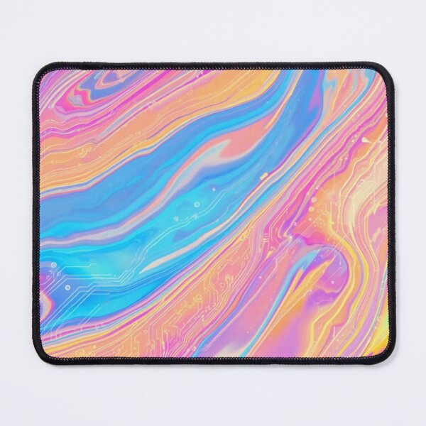 Item preview, Holographic Circuit Marble — Vibrant Rainbow Iridescent Swirl Pattern designed and sold by Lily-and-Lyle.