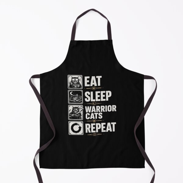 Item preview, funny Cat Lover Eat Sleep Warrior Cat Repeat designed and sold by Kladhadredo.