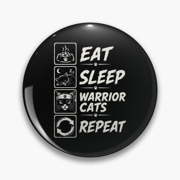 Item preview, Eat Sleep Warrior Cat Repeat funny Cat Lover designed and sold by Kladhadredo.