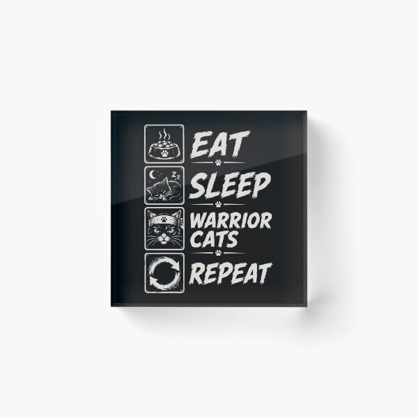 Item preview, Eat Sleep Warrior Cat Repeat funny Cat Lover designed and sold by Kladhadredo.
