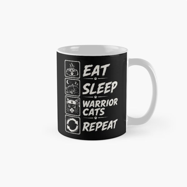 Item preview, Eat Sleep Warrior Cat Repeat funny Cat Lover designed and sold by Kladhadredo.