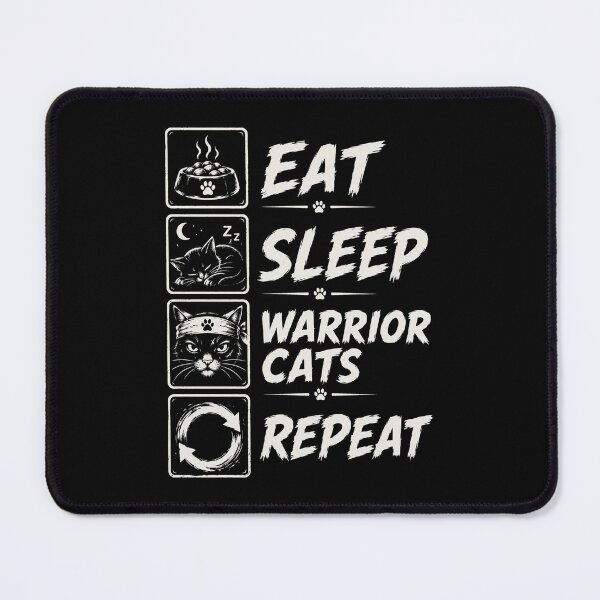 Item preview, Eat Sleep Warrior Cat Repeat funny Cat Lover designed and sold by Kladhadredo.
