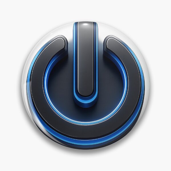 Item preview, power button logo dark blue designed and sold by ParkersForge.