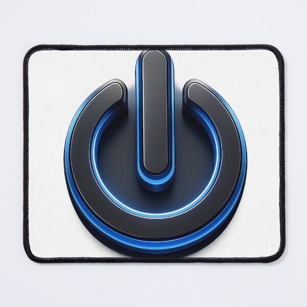Item preview, power button logo dark blue designed and sold by ParkersForge.