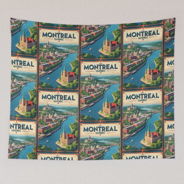 Item preview, Montreal Canada Vintage Travel Tourism designed and sold by TravelersGems.