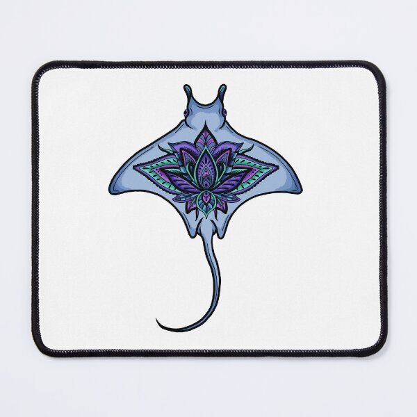 Item preview, Manta Ray with Lotus in Color designed and sold by CLBCreatives.