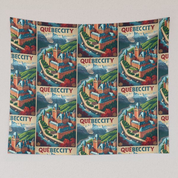 Item preview, Quebec City Canada Vintage Travel Tourism designed and sold by TravelersGems.
