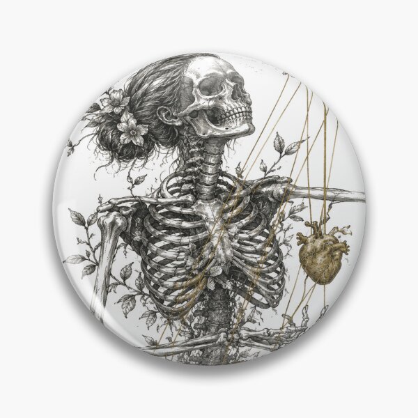 Item preview, The Heart Puppeteer Dark Surreal Skeleton designed and sold by ATMAS SHOP.