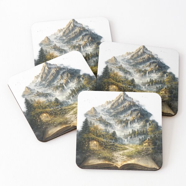 Item preview, Fantasy Landscape Emerging From Magic Book designed and sold by ATMAS SHOP.
