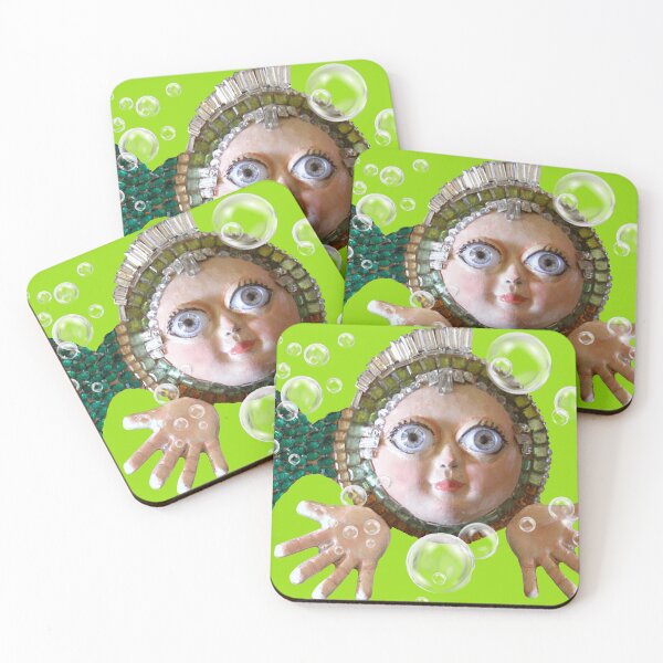 Item preview, Little Miss Bubbles Neon Green designed and sold by artistdiat.