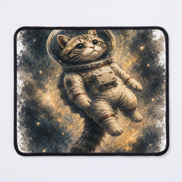 Item preview, Cute Astronaut Cat Floating In Space designed and sold by ATMAS SHOP.