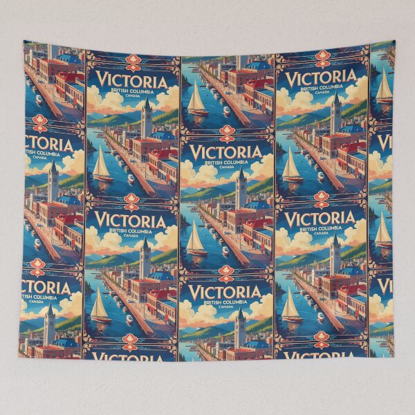 Item preview, Victoria British Columbia Canada Vintage Travel Tourism designed and sold by TravelersGems.