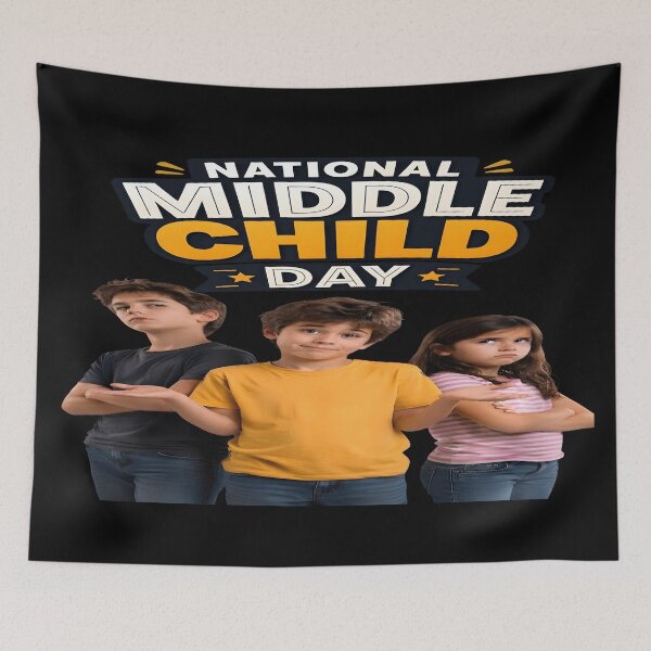 Item preview, National Middle Child Day Funny Middle Child Quote | Sibling Humor Celebration designed and sold by MAJCO-ART.