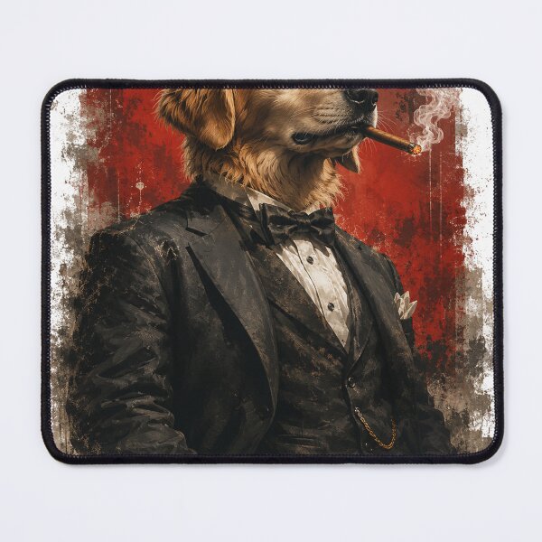Item preview, Dapper Golden Retriever Dog In Tuxedo designed and sold by ATMAS SHOP.
