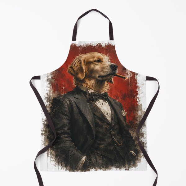 Item preview, Dapper Golden Retriever Dog In Tuxedo designed and sold by ATMAS SHOP.