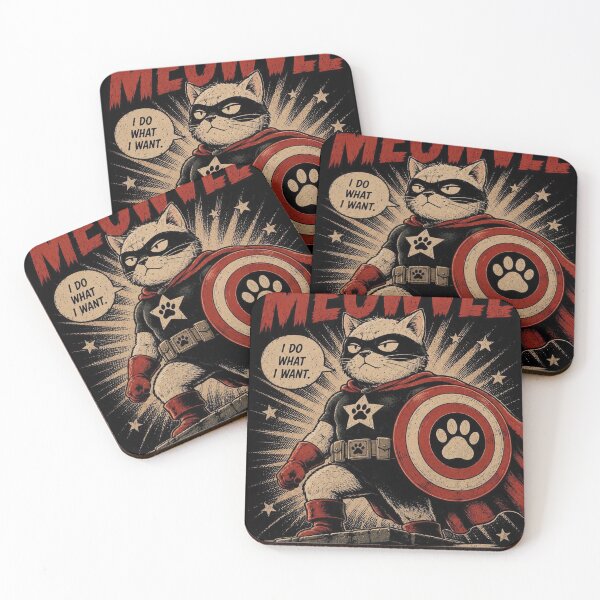 Item preview, Captain Meowvel Funny Cat Superhero designed and sold by Mystic & Celestial Art.