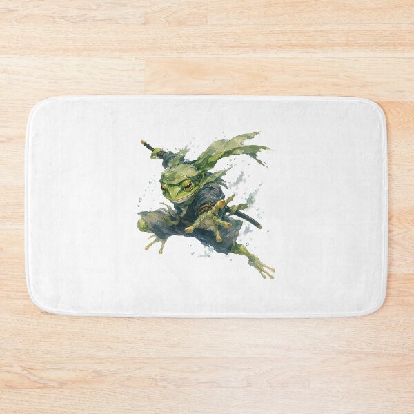 Item preview, Frog Ninja — Japanese Watercolor Warrior Illustration Tee designed and sold by medicalkinoko.