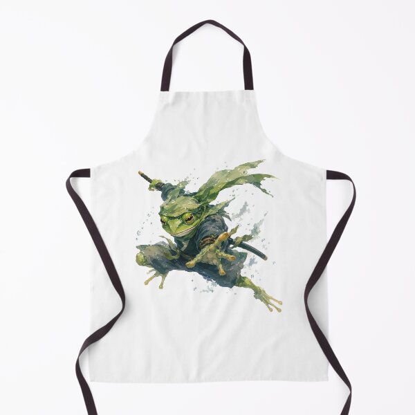 Item preview, Frog Ninja — Japanese Watercolor Warrior Illustration Tee designed and sold by medicalkinoko.