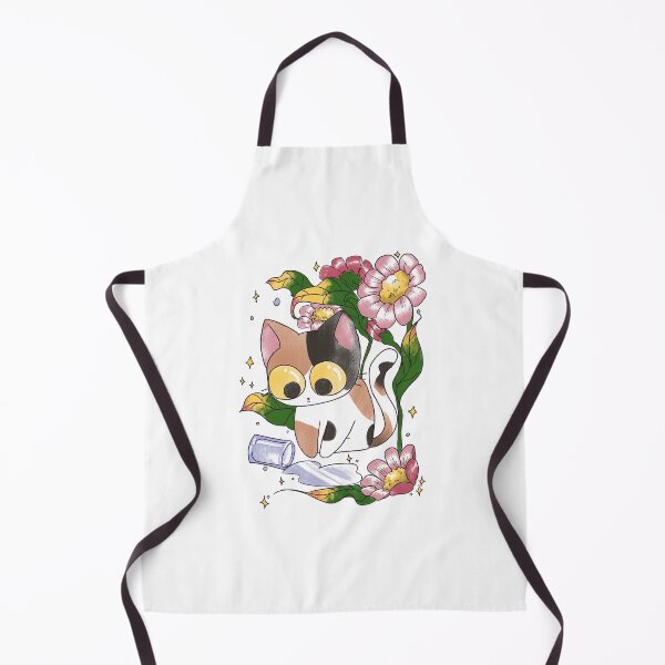 Item preview, Naughty Cat Spilling Drink Colorful Floral Hand Drawn designed and sold by Lennapetersen.