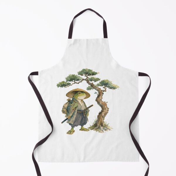 Item preview, Frog Samurai — Japanese Watercolor Warrior Illustration Tee designed and sold by medicalkinoko.