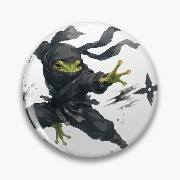 Item preview, Frog Ninja Action — Japanese Shuriken Warrior Art Tee designed and sold by medicalkinoko.