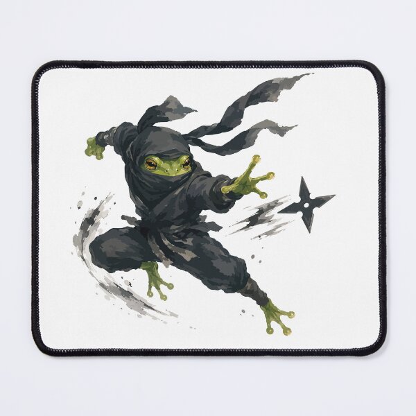 Item preview, Frog Ninja Action — Japanese Shuriken Warrior Art Tee designed and sold by medicalkinoko.