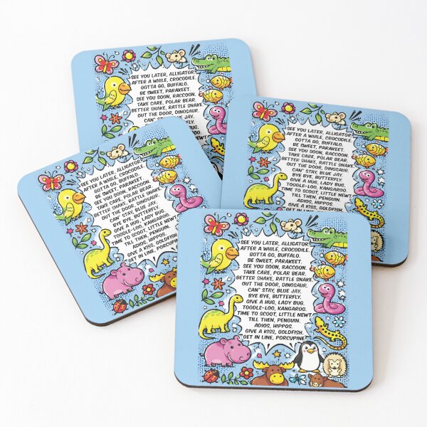 Item preview, See You Later Alligator Rhyme Poster – Cute Animal Poem Wall Art designed and sold by RamyGallery.