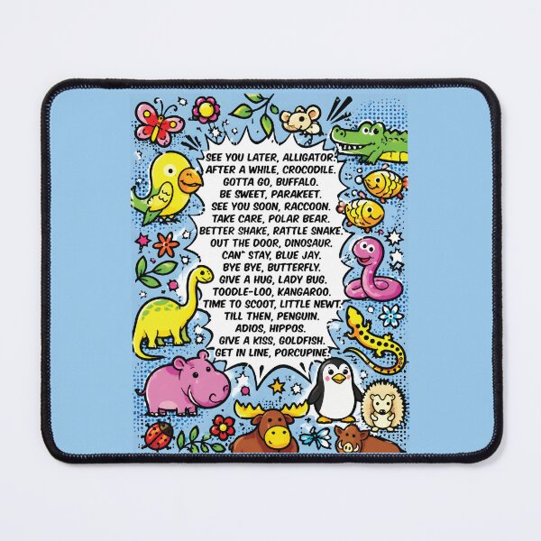 Item preview, See You Later Alligator Rhyme Poster – Cute Animal Poem Wall Art designed and sold by RamyGallery.