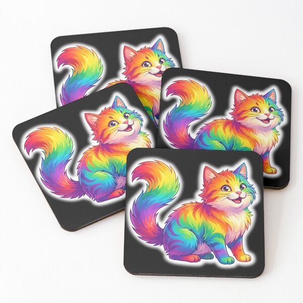 Item preview, Vibrant Prism Paradise Rainbow Cat designed and sold by CatstheticShop1.