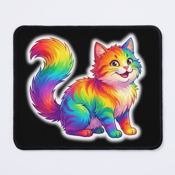 Item preview, Vibrant Prism Paradise Rainbow Cat designed and sold by CatstheticShop1.
