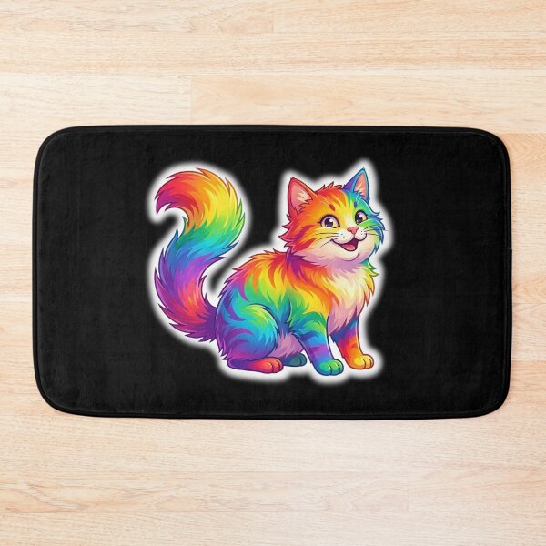 Item preview, Vibrant Prism Paradise Rainbow Cat designed and sold by CatstheticShop1.