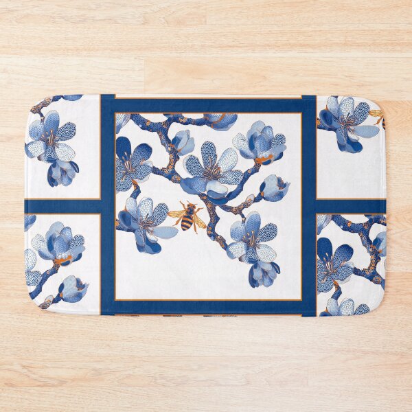 Item preview, Blue Cherry Blossoms with Bee designed and sold by AquariusCr8iv.